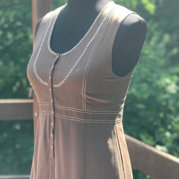 Theory Silk Beaded Sleeveless Chiffon Dress - Picture 3 of 8